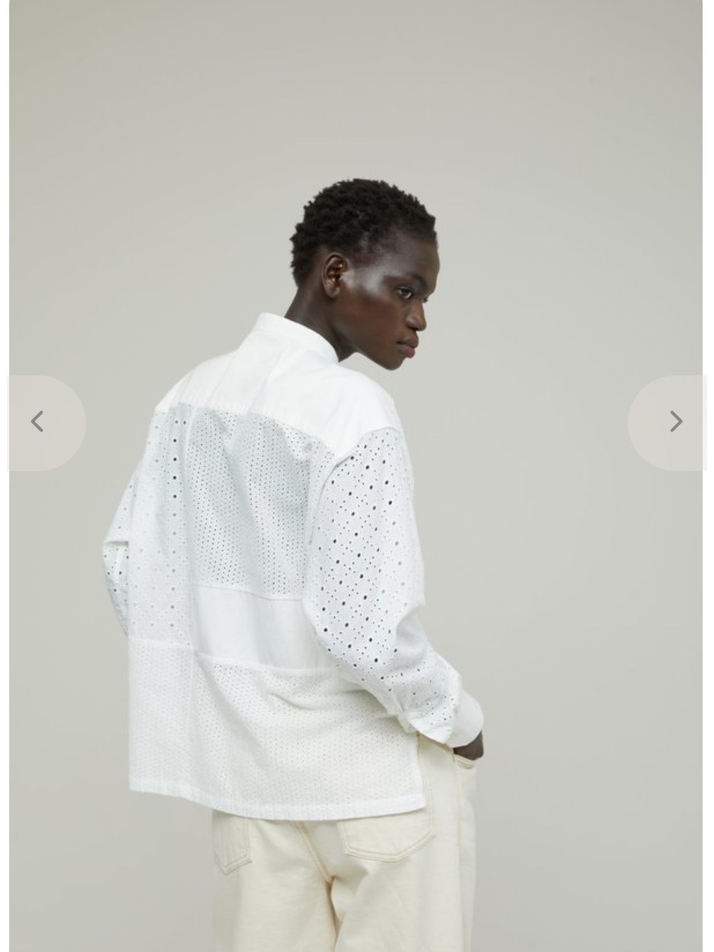 CLOSED /// White Eyelet Button-Down Women's Shirt Size - Picture 2 of 13